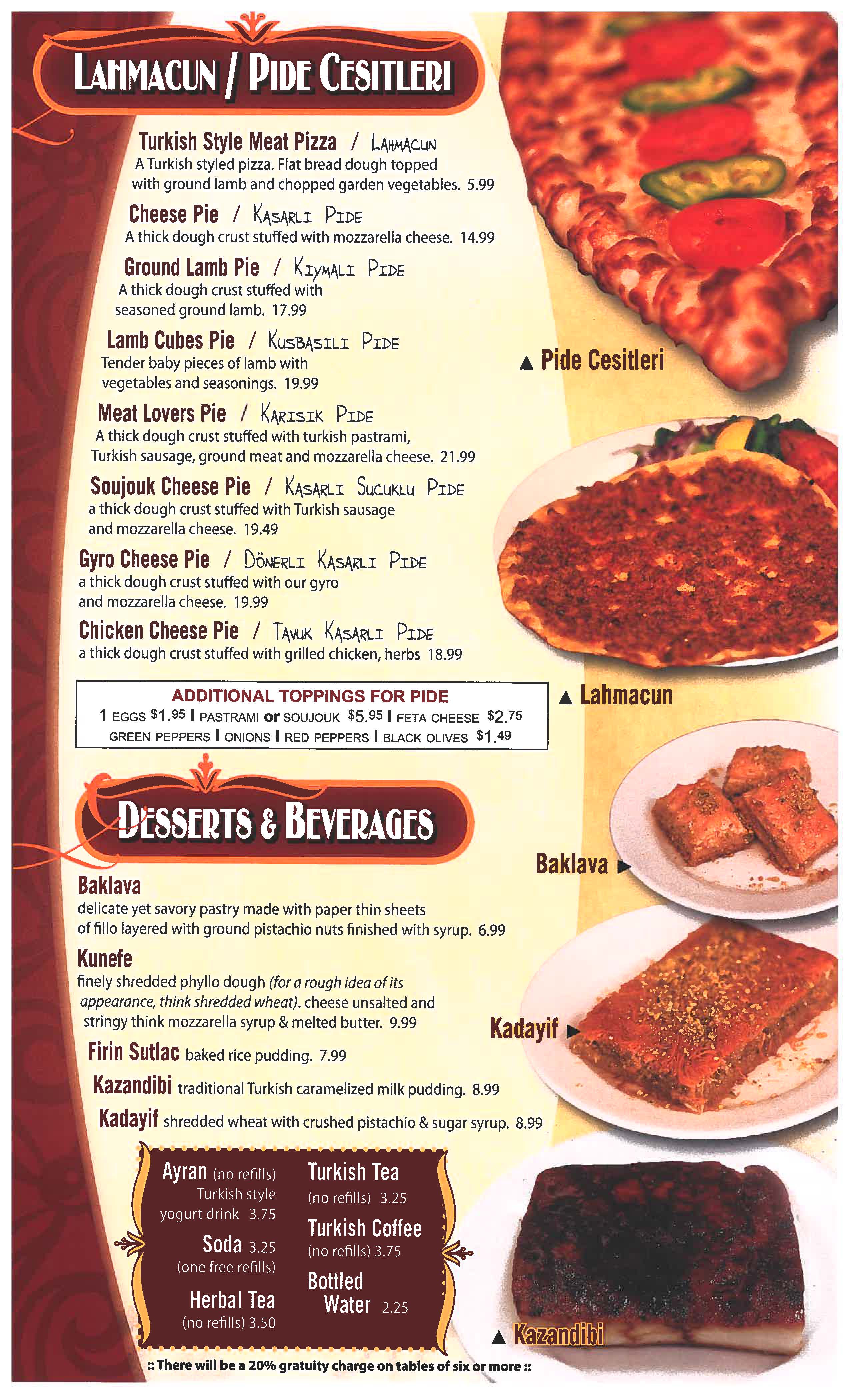 Lahmacun Pide Çeşitleri